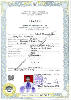Ijazah Bukti Kelulusan SMA