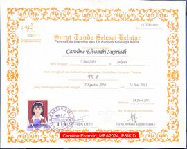 Surat tanda Selesai Belajar TK