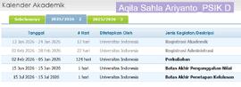Kalender Akademik Semester 4