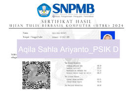 Sertifikat Lolos UTBK 2024