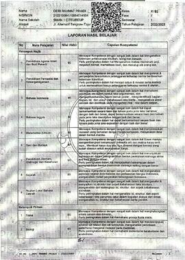 Nilai Rapor semester 3