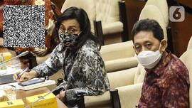 Sri Mulyani Saat Rapat Kerja dengan Komisi XI DPR di Kompleks Parlemen, Senayan, Jakarta.