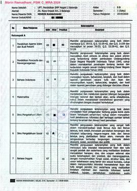 Rapor Semester 5 SMP
