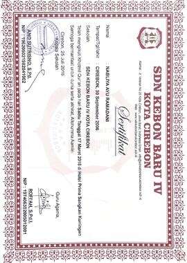 Sertifikat Khotmil Qur'an