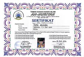 Surat tanda selesai belajar taman kanak-kanak