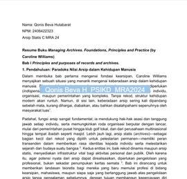 Resume Buku Managing Records BAB 1